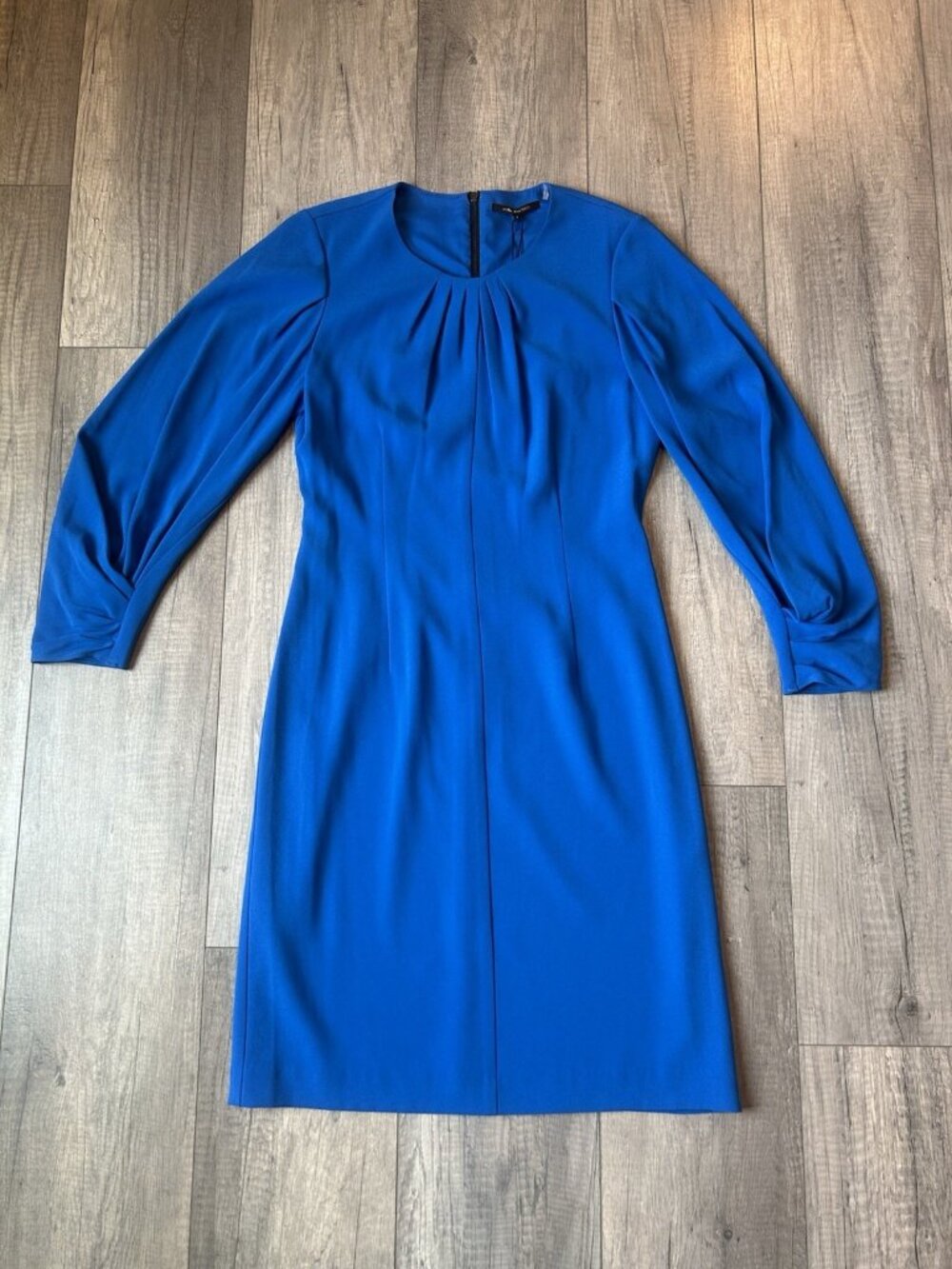 Kobi Halperin Jemima Dress 8 Blue Teal Pleated Long Sleeve NWT Graduation New - Picture 3 of 16